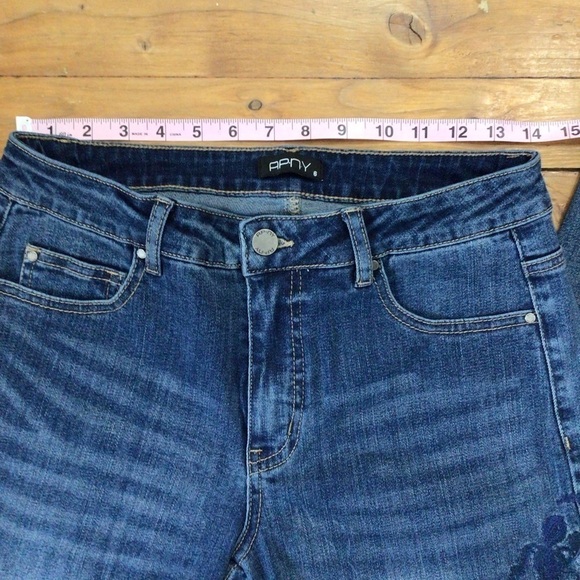 Ap.ny jeans floral embroidered denim size 6 - Picture 10 of 14